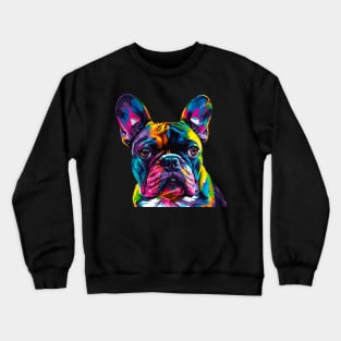 French Bulldog Colorfull Pop Art Design For Dog Onwer Crewneck Sweatshirt